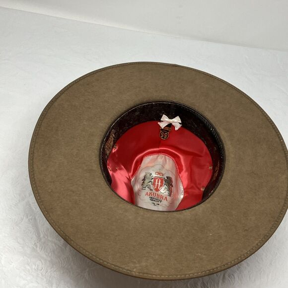 Akubra Coober Pedy Felt Hat Men's Size 55 Brown Cowboy Outback Style - Picture 8 of 14